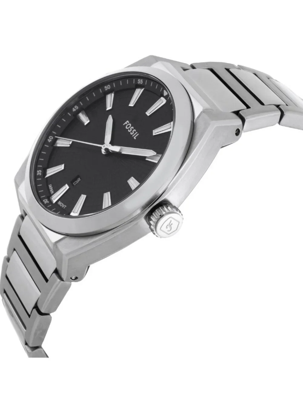 NWT Fossil Everett Quartz Black Dial Men's Watch